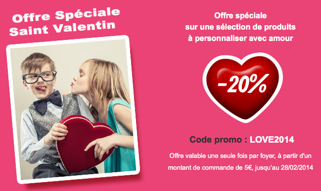 Coupons a personnaliser saint valentin